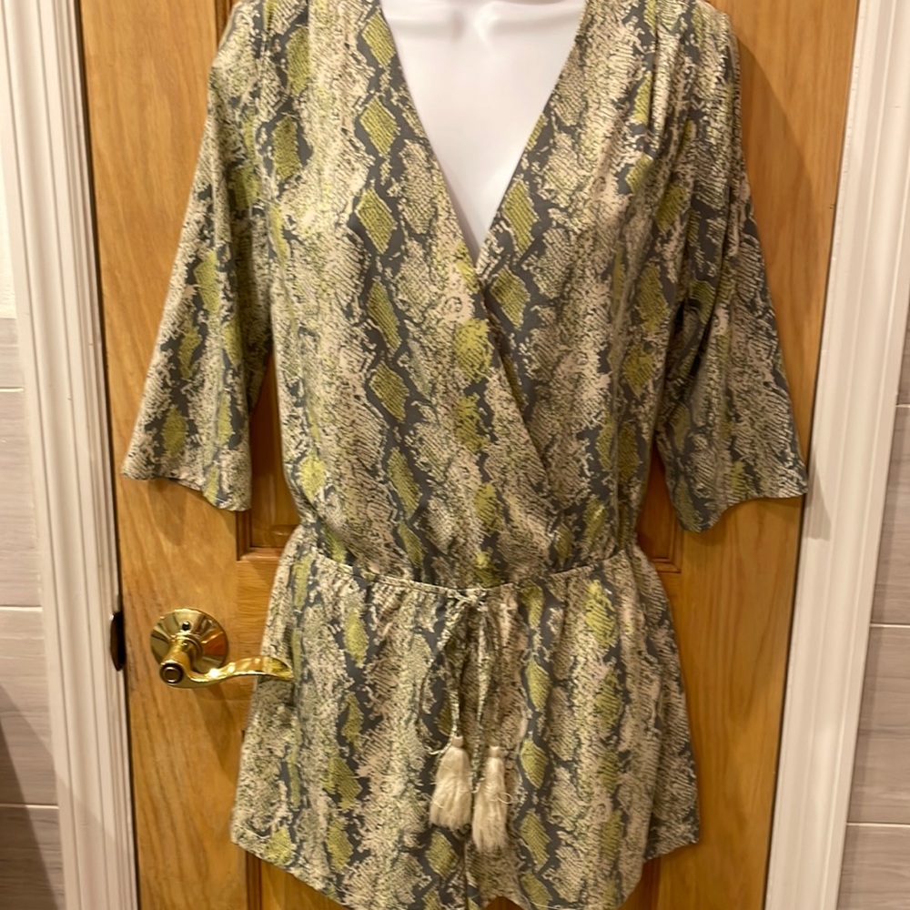 Gianni Bini Snakeskin Print Romper